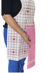 Büşra Kadife  Havlulu Mutfak Önlüğü Pembe